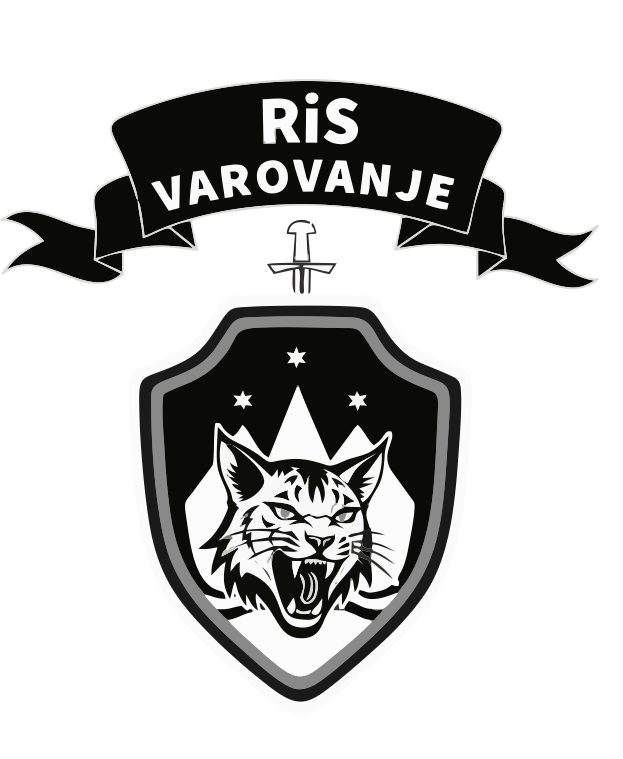 RIS VAROVANJE monochrome logo